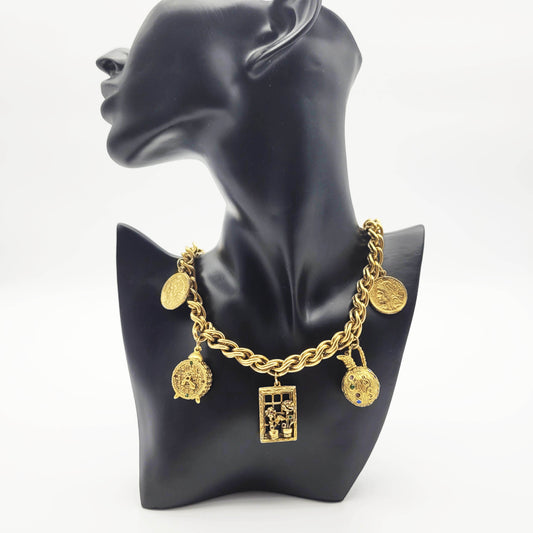Vintage goldtone chain necklace