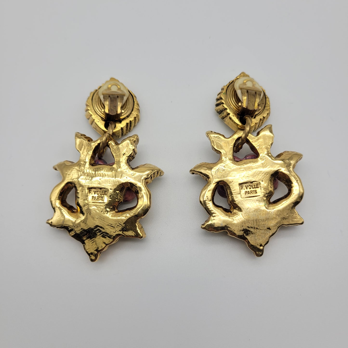 Vintage flower earrings Frederic Volle
