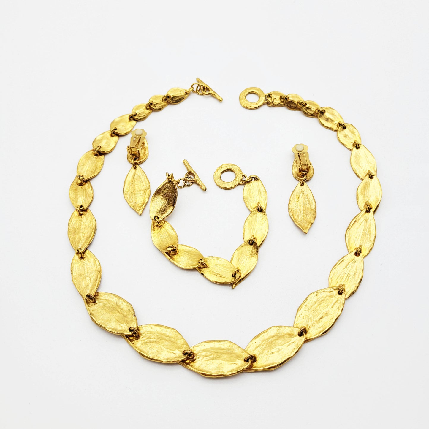 Vintage gold plated jewelry set