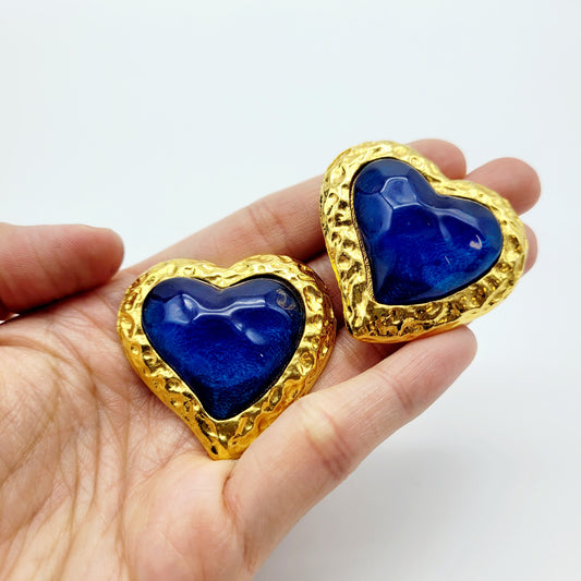 Vintage heart earrings