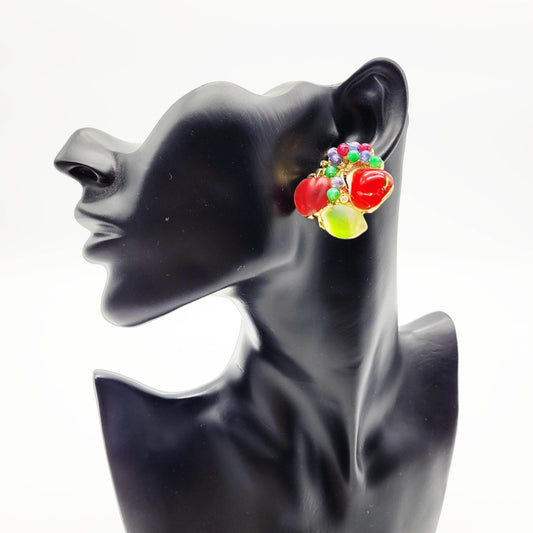 Vintage tutti frutti earrings