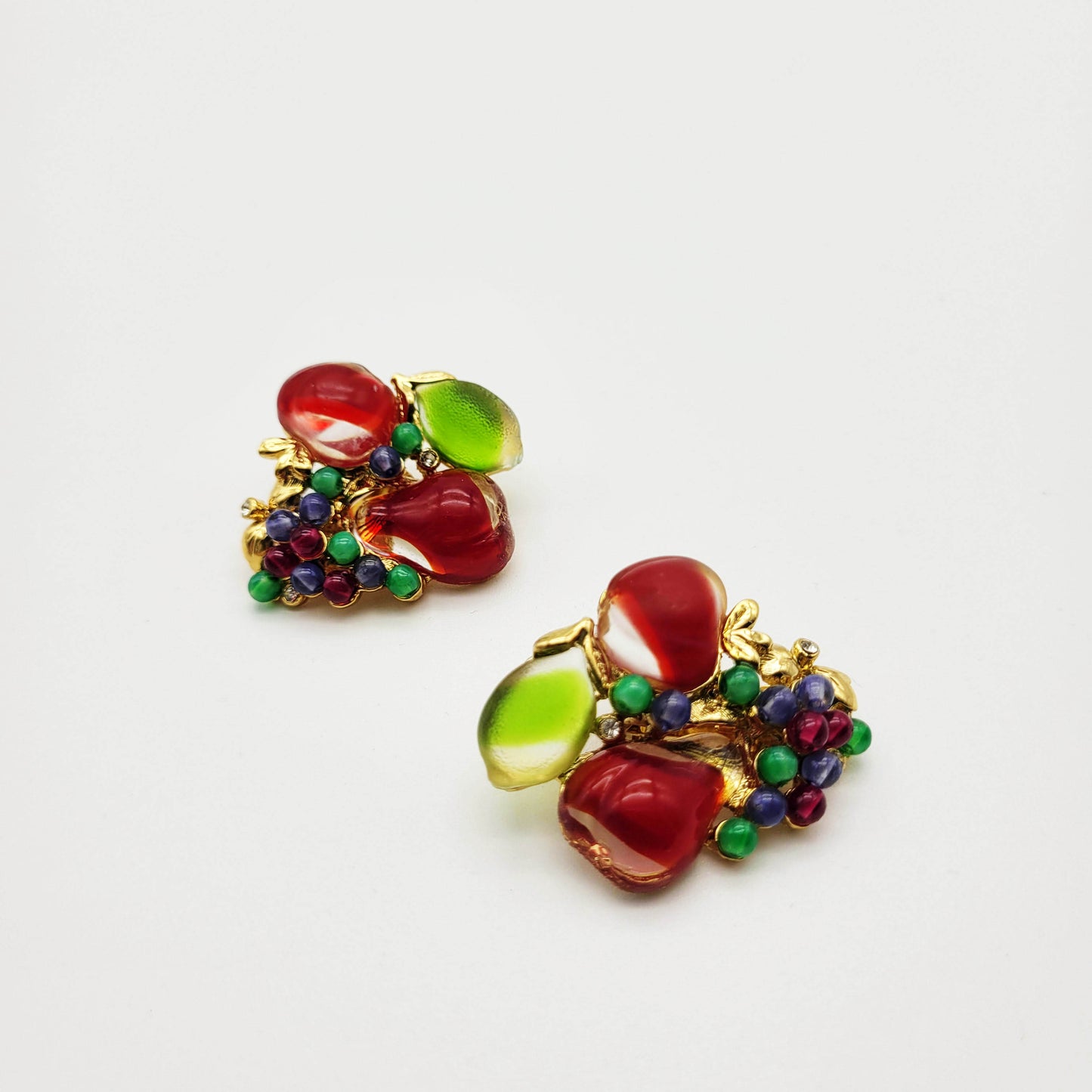 Vintage tutti frutti earrings