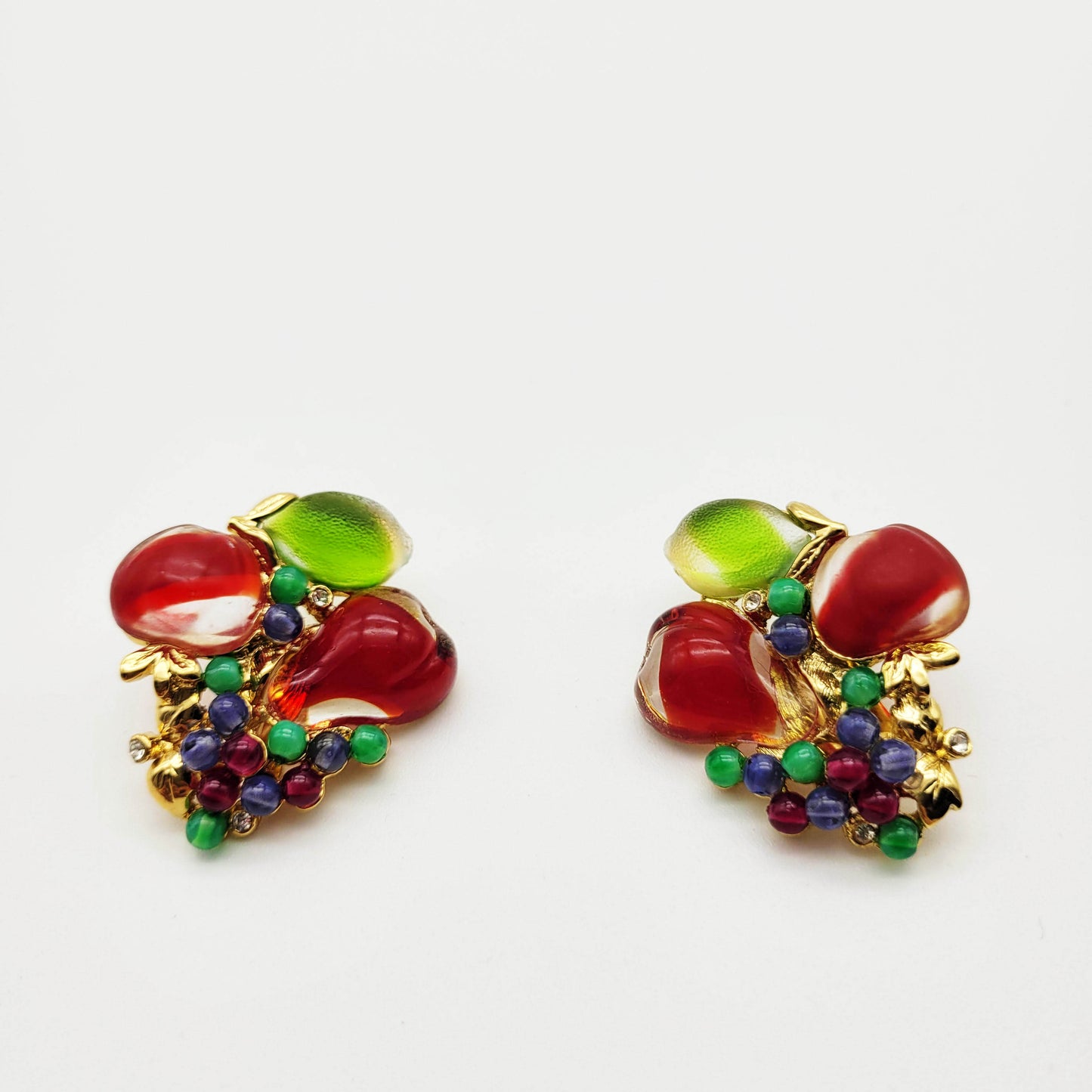 Vintage tutti frutti earrings