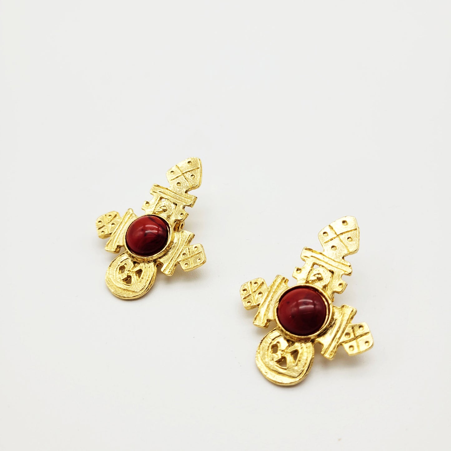 Vintage cross earrings