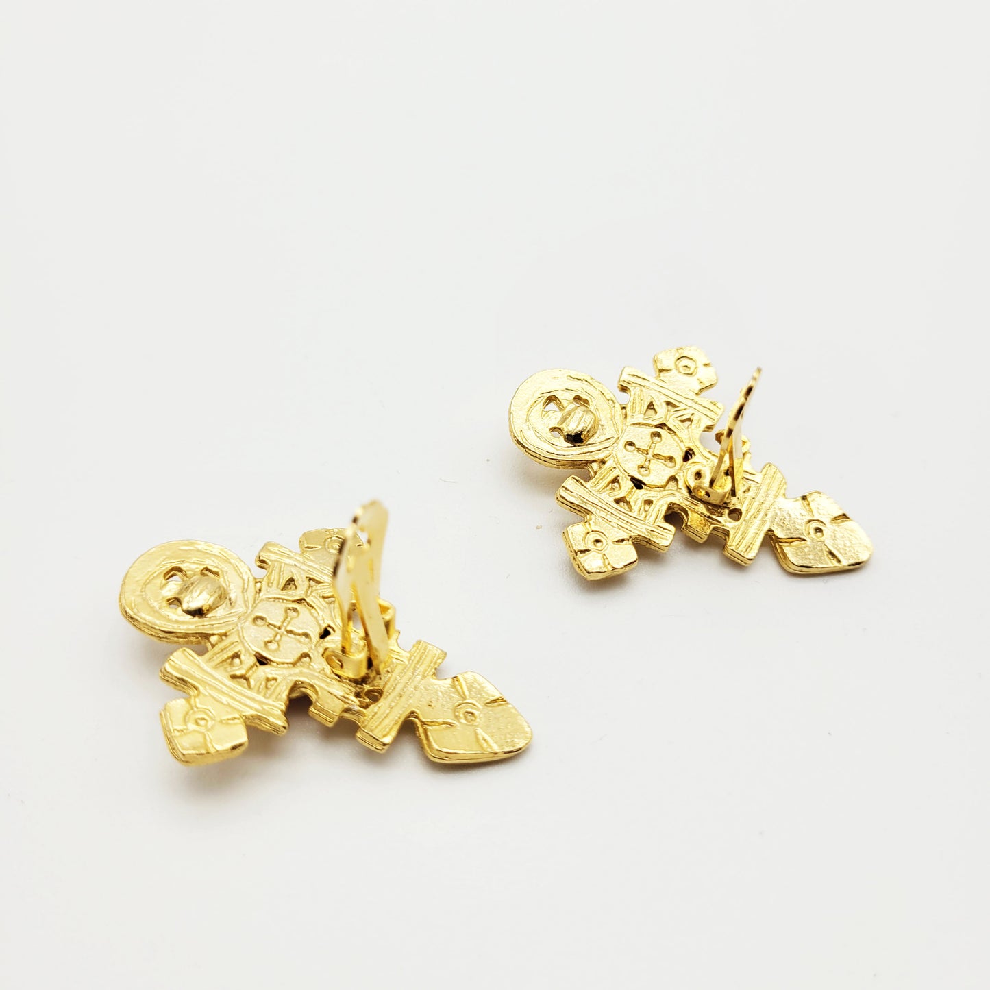 Vintage cross earrings
