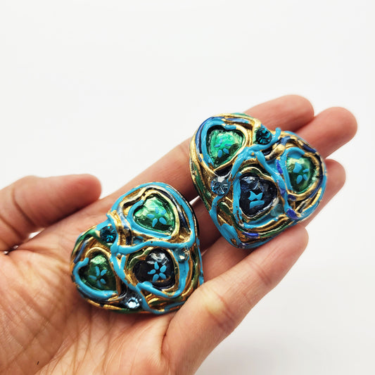 Vintage heart earrings Jacky De G