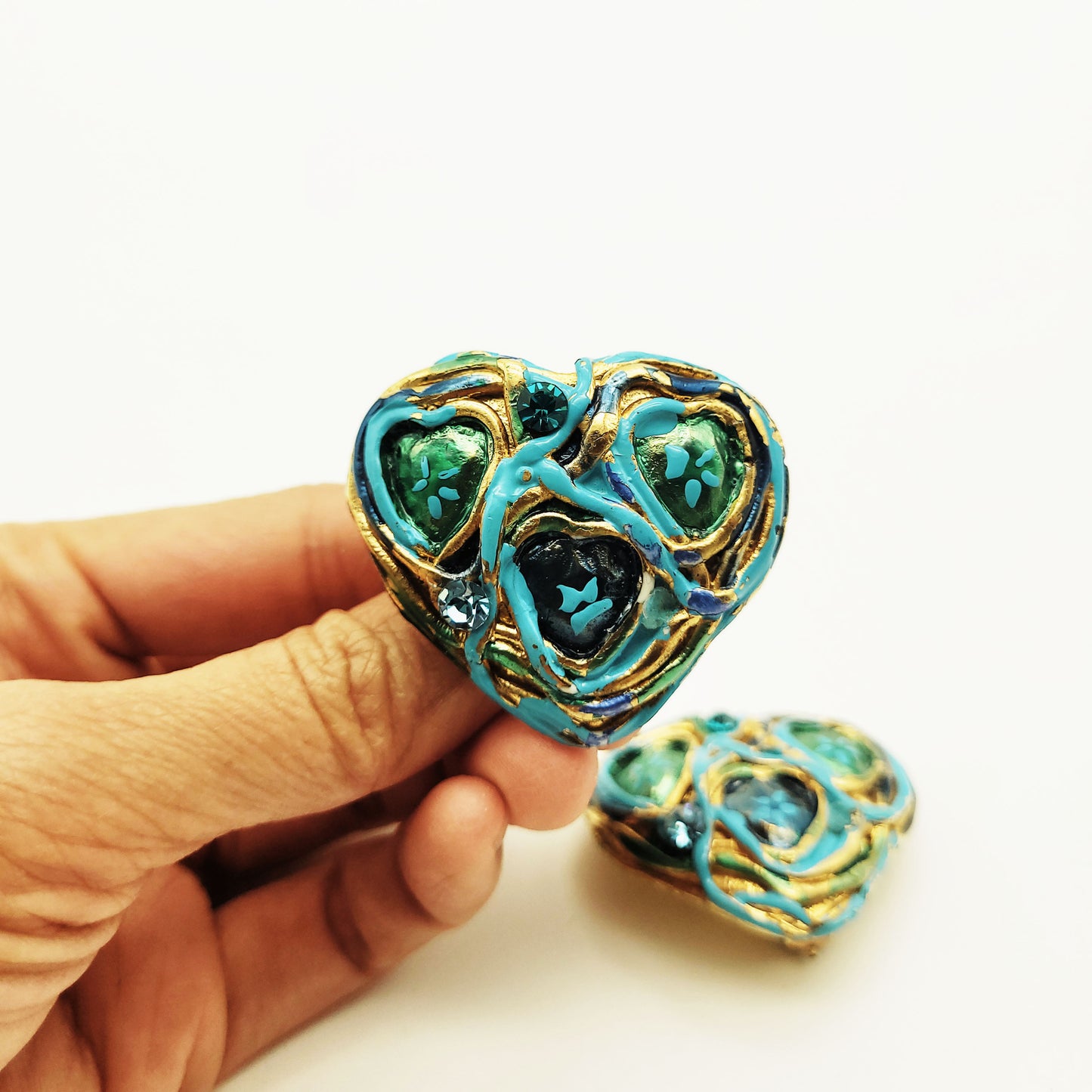 Vintage heart earrings Jacky De G