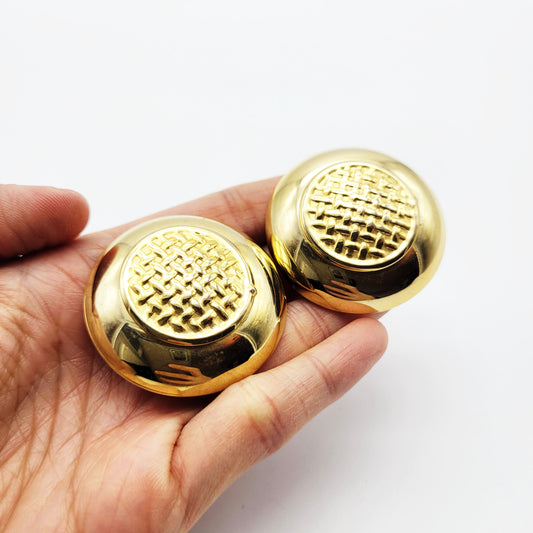 Oversized vintage clip on earrings