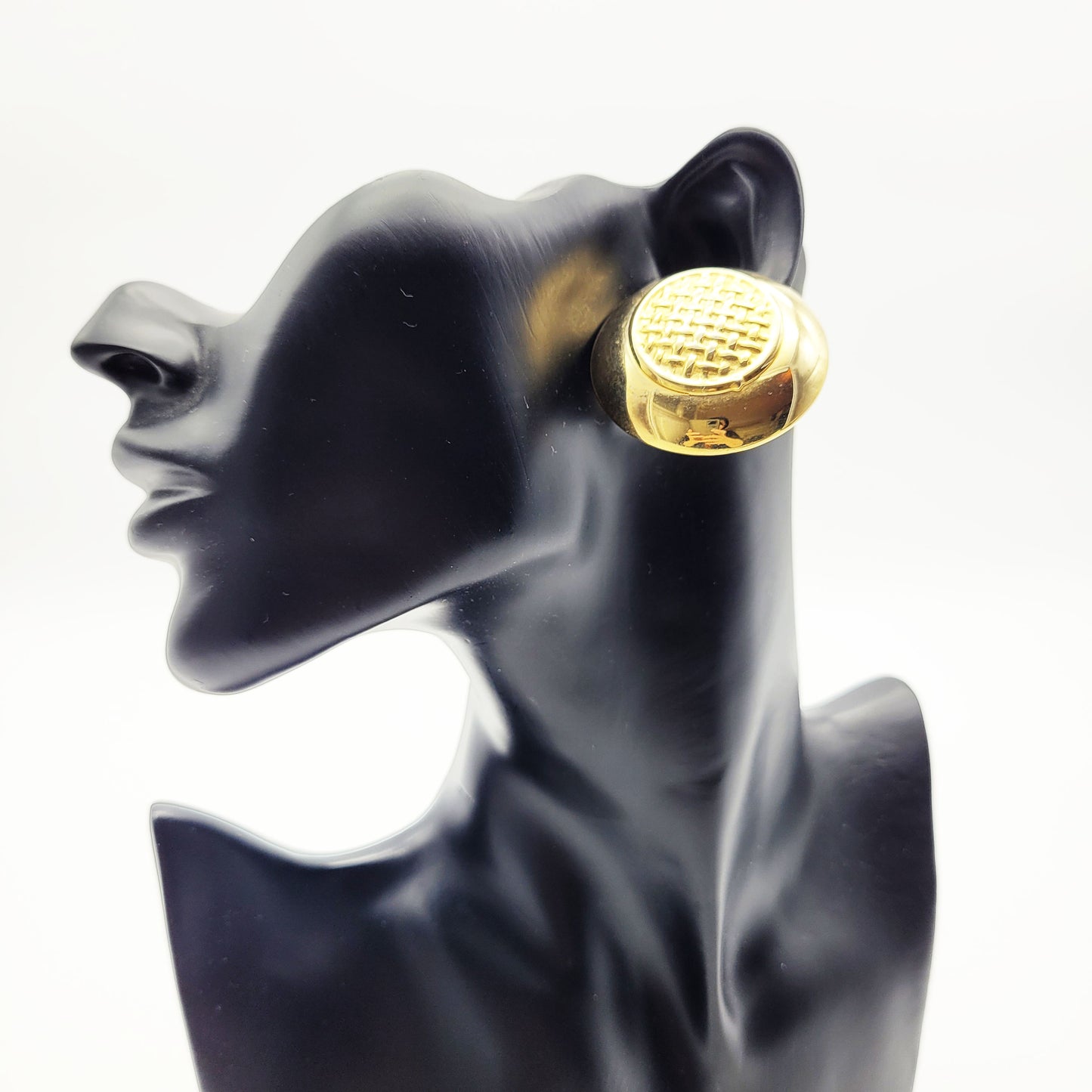 Oversized vintage clip on earrings