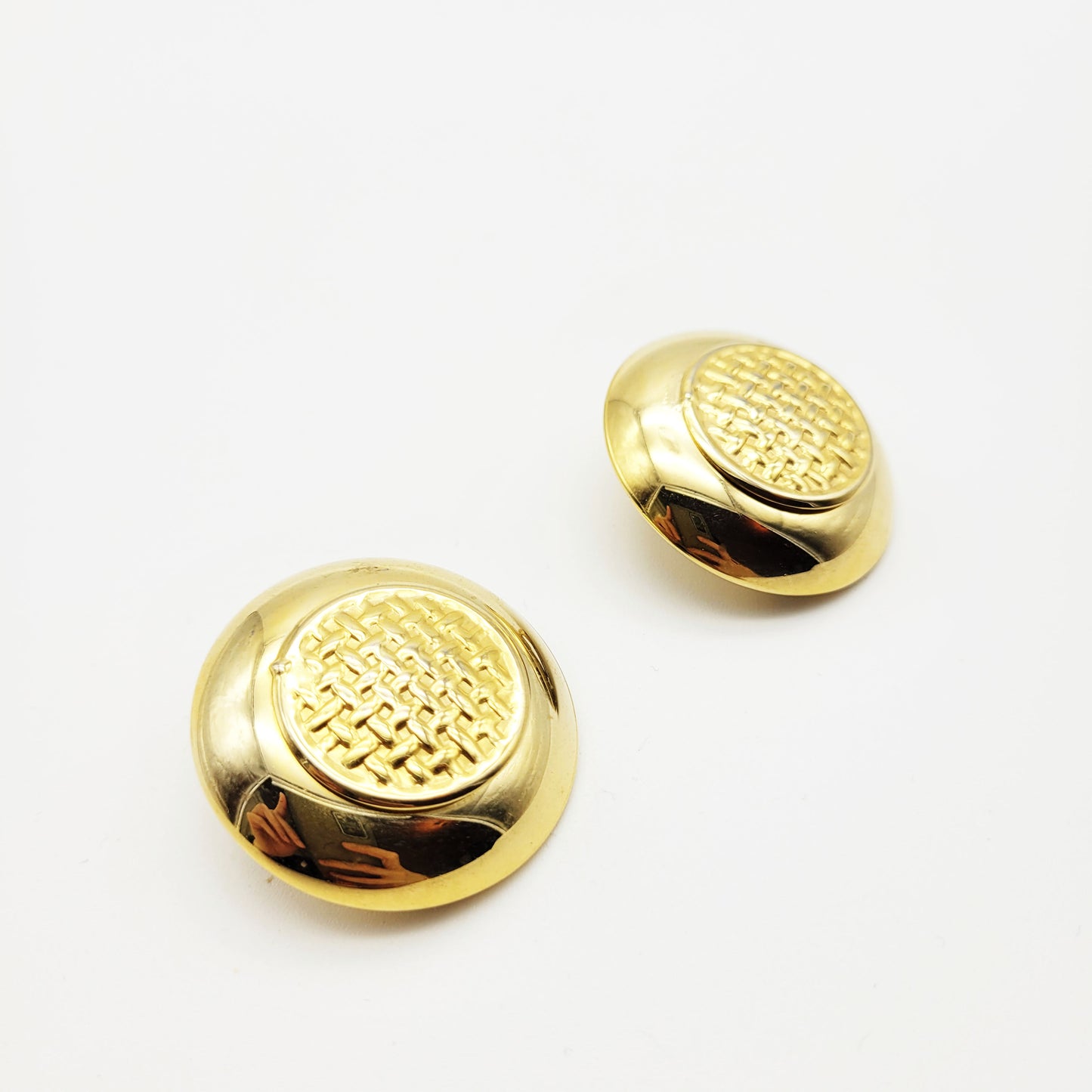 Oversized vintage clip on earrings