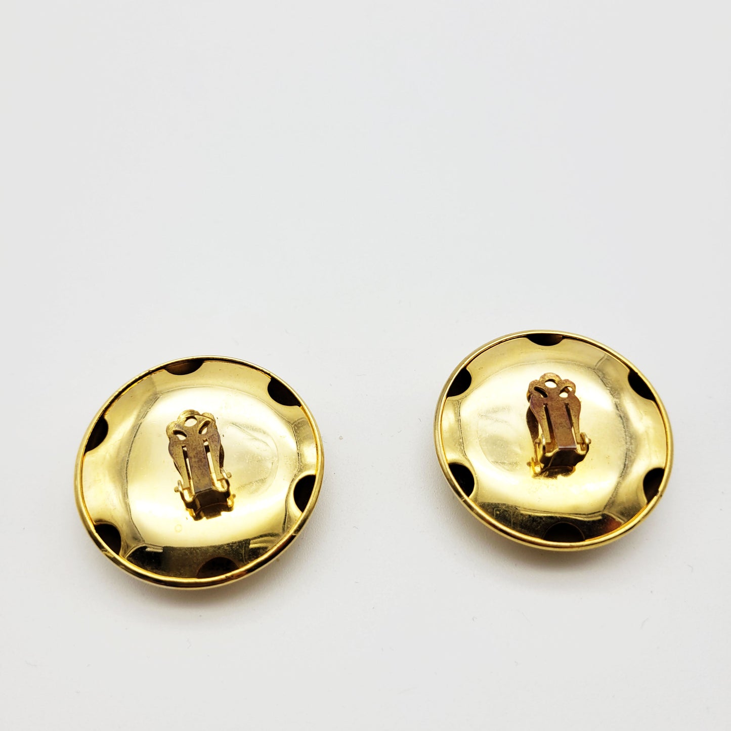 Oversized vintage clip on earrings