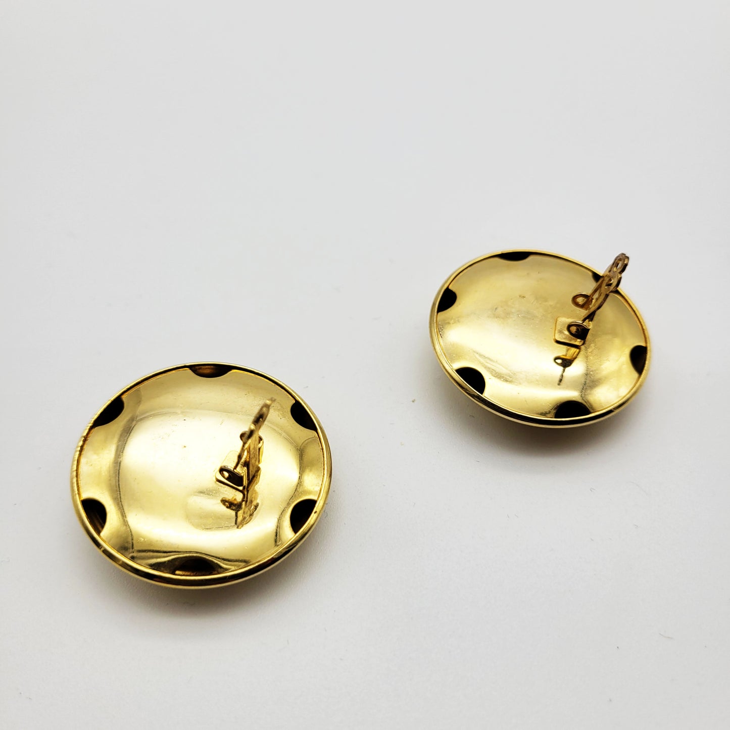 Oversized vintage clip on earrings
