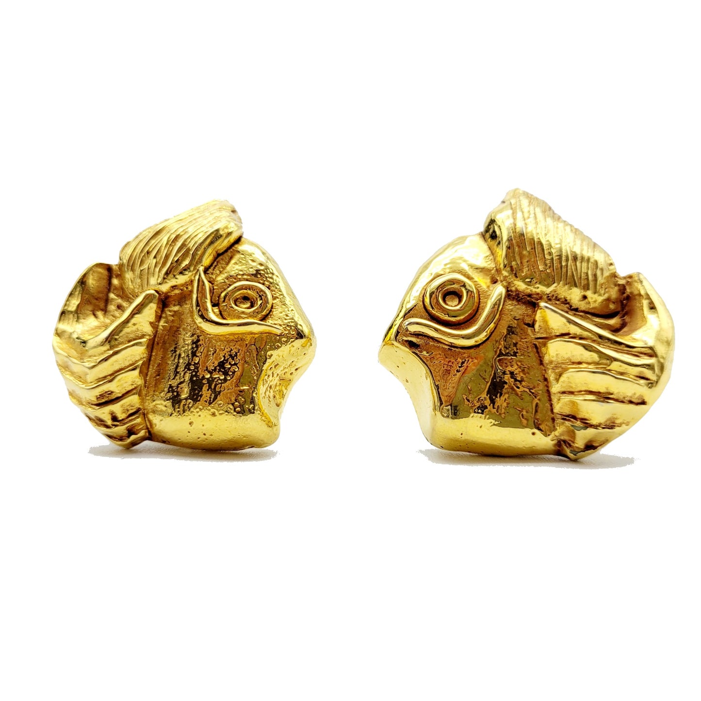 Vintage Brigitte Lambert fish Earrings