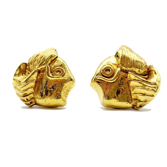 Vintage Brigitte Lambert fish Earrings