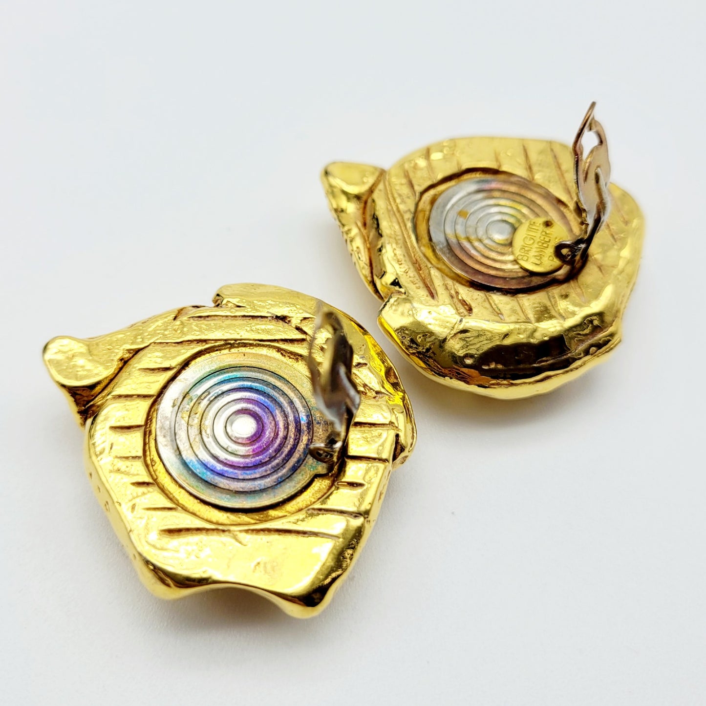 Vintage Brigitte Lambert fish Earrings