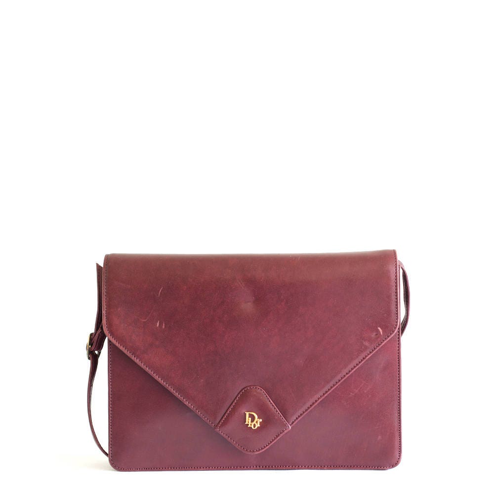 Vintage Christian Dior burgundy Crossbody Bag - Secondista
