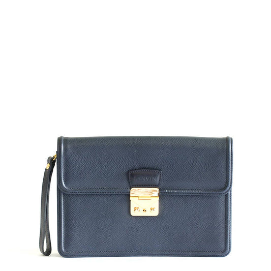 Vintage Lanvin navy Clutch - Secondista