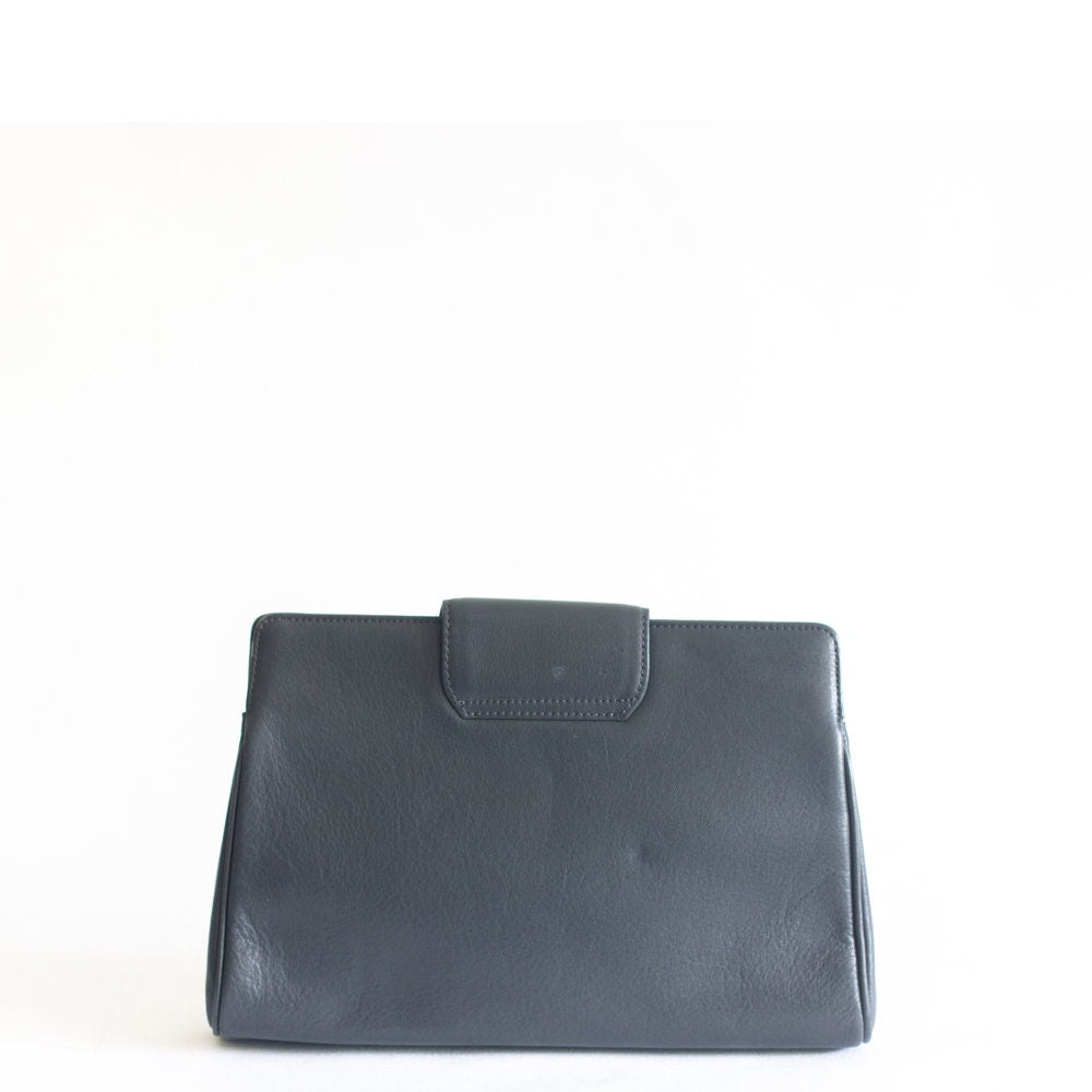 Vintage Italian Mila Schon grey Clutch - Secondista