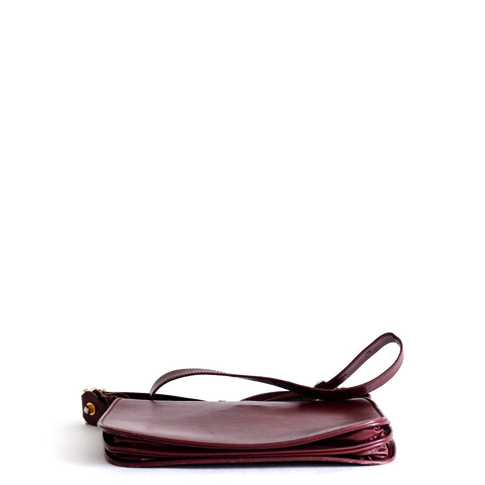 Vintage Le Must de Cartier burgundy Crossbody Bag - Secondista
