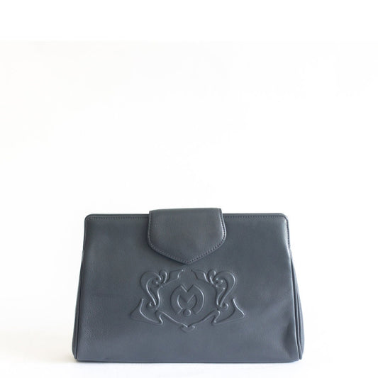 Vintage Italian Mila Schon grey Clutch - Secondista
