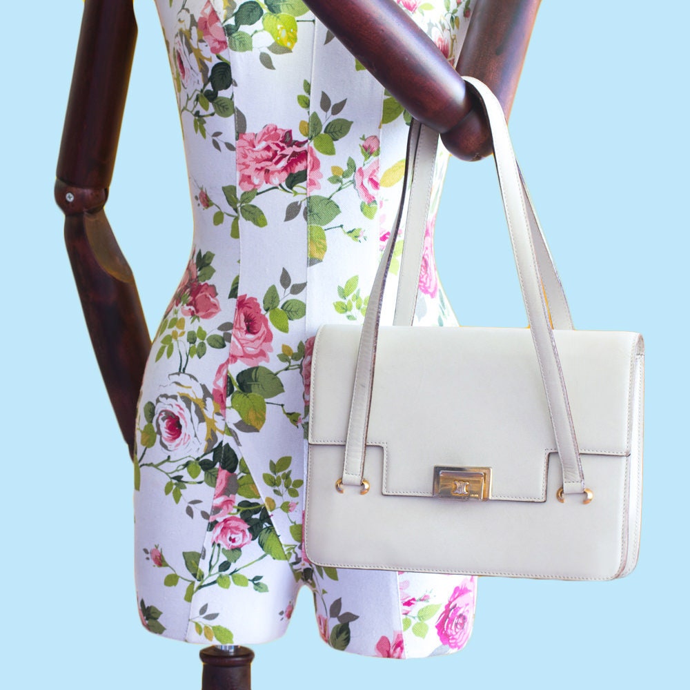 Vintage Celine white Shoulder Bag - Secondista