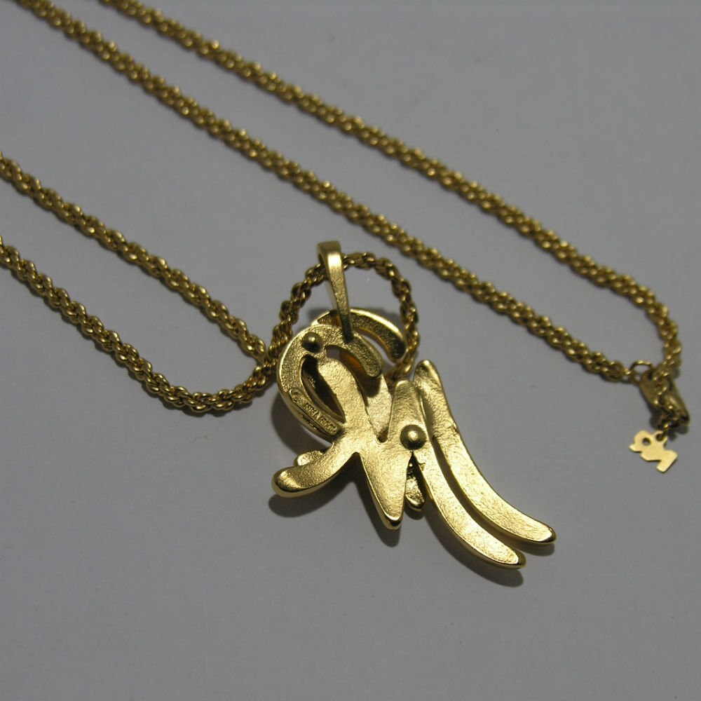 Vintage Simple Nina Ricci Goldtone long Necklace - Secondista