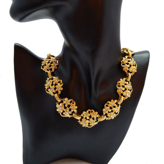 Vintage Yves Saint Laurent flower motif Necklace - Secondista