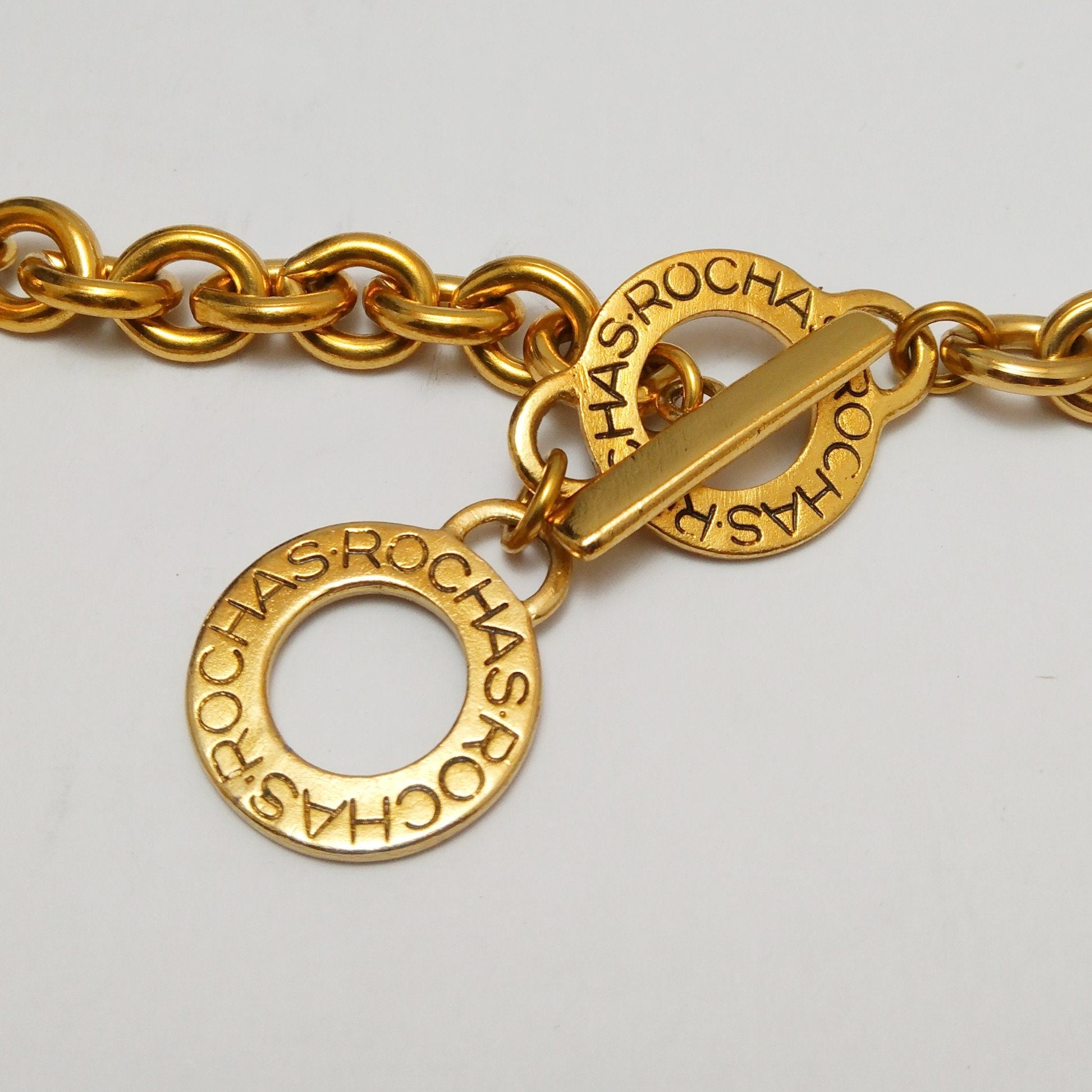 Vintage Rochas Goldtone flower Necklace - Secondista