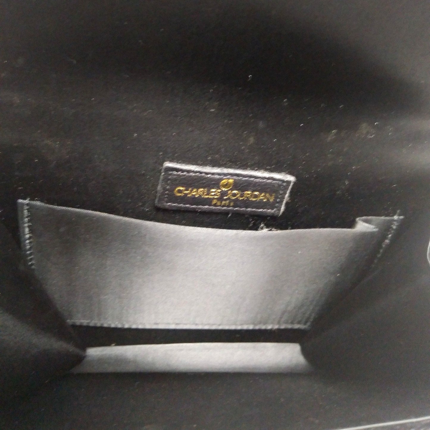 Superbe pochette vintage CHARLES JOURDAN en velours noir, Haute Couture, Cadeau pour elle