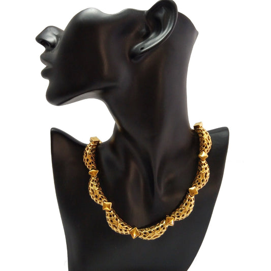 Vintage Nina Ricci Goldtone chunky Necklace - Secondista