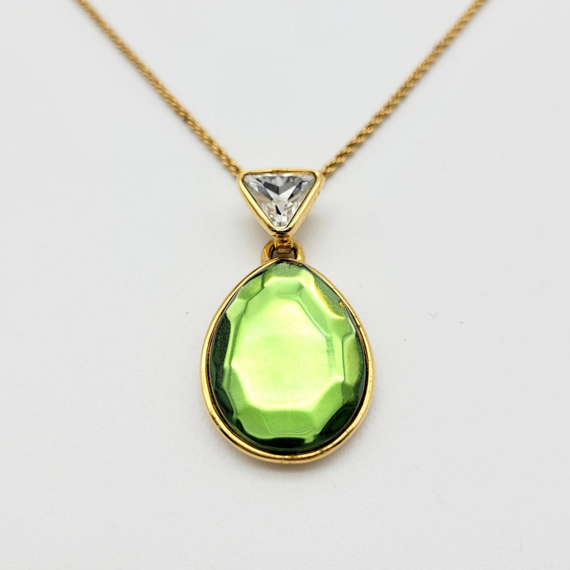 Vintage Yves Saint Laurent green Pendant Necklace - Secondista