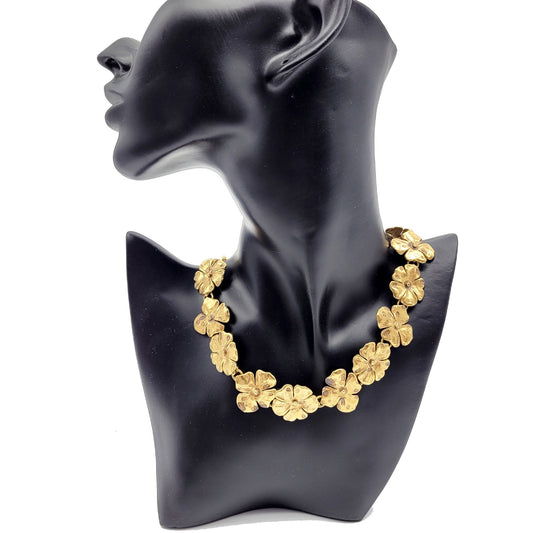 Vintage Yves Saint Laurent flower motif Necklace - Secondista