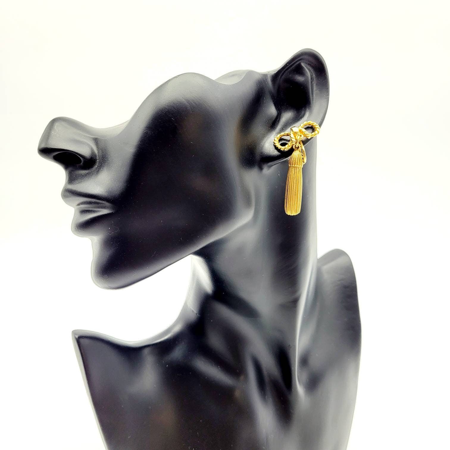 Vintage French bow dangle Earrings - Secondista