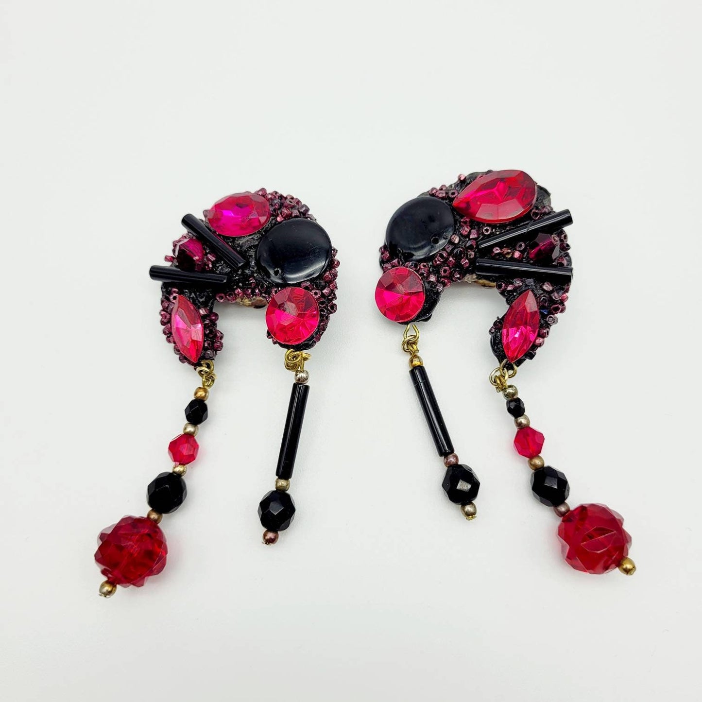 Vintage unsigned Jacky De G dangle Earrings - Secondista