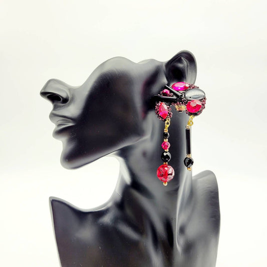 Vintage unsigned Jacky De G dangle Earrings - Secondista