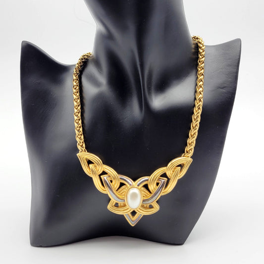 Vintage Lanvin chunky Goldtone Necklace - Secondista
