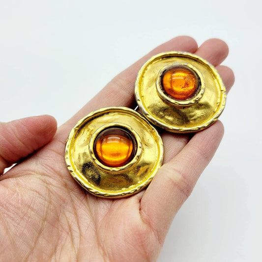 Vintage Édouard Rambaud melted glass Earrings - Secondista