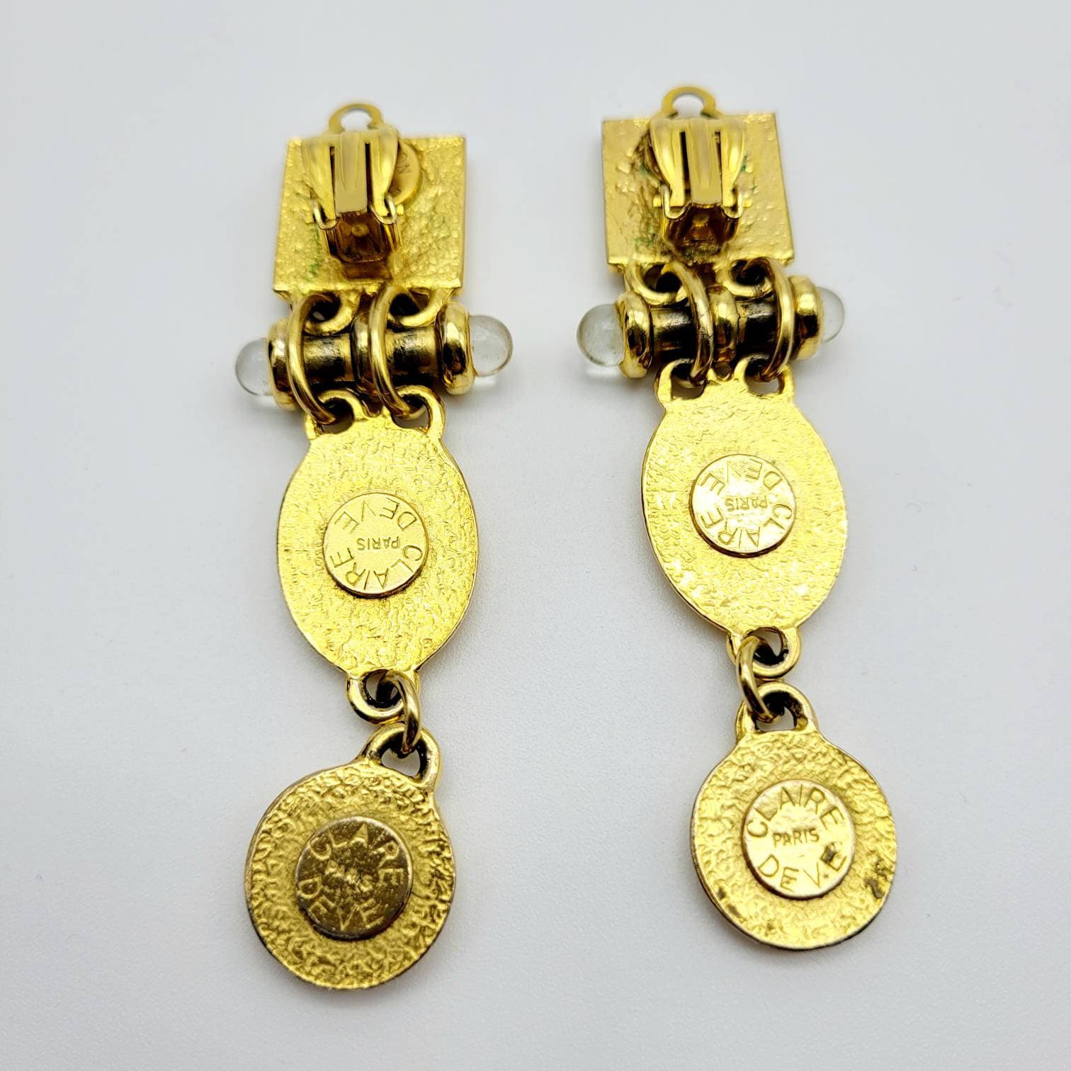 Vintage Claire Deve mirror dangle Earrings - Secondista