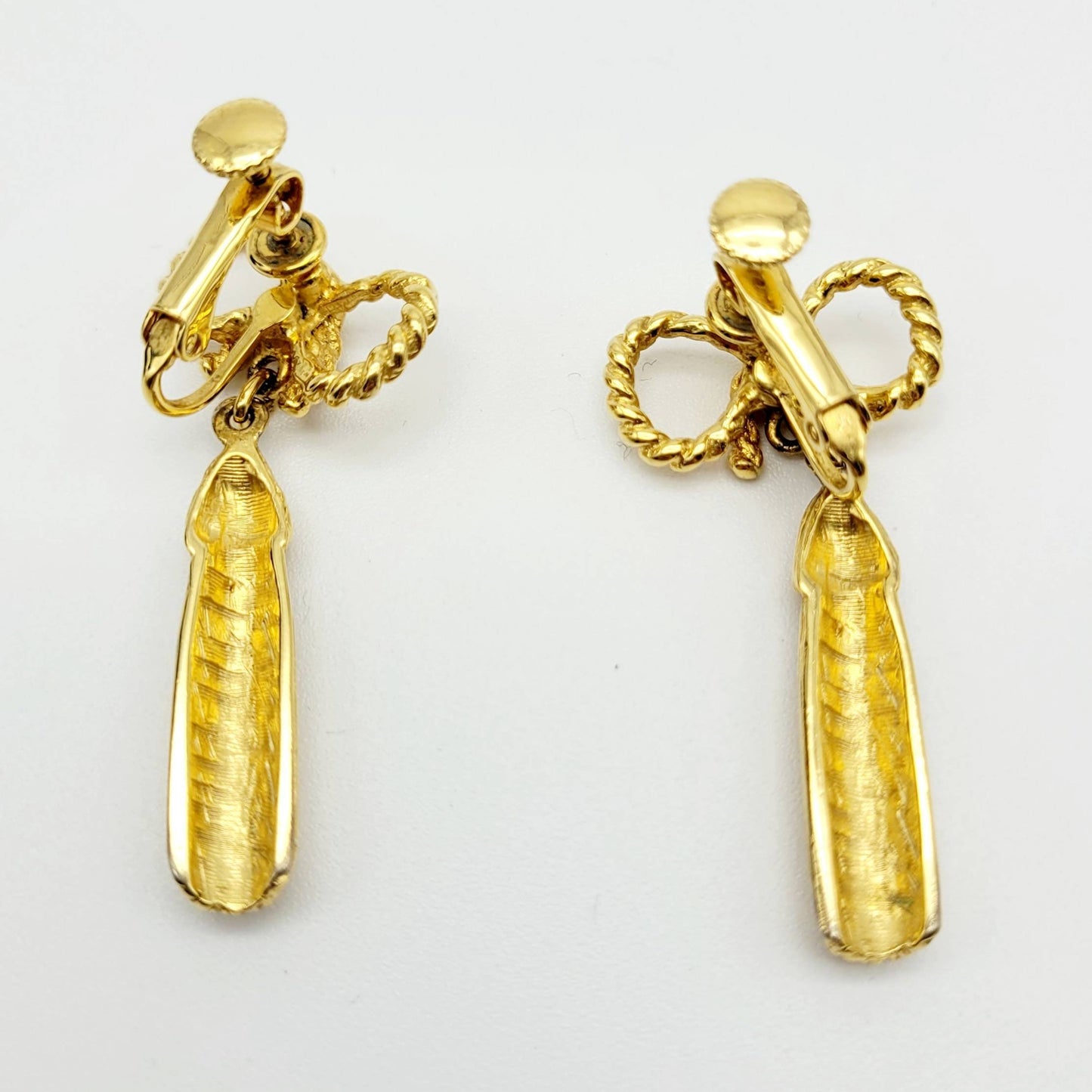 Vintage French bow dangle Earrings - Secondista