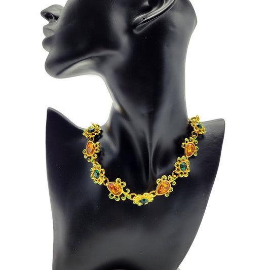 Vintage  Yves Saint Laurent Enamel Necklace - Secondista
