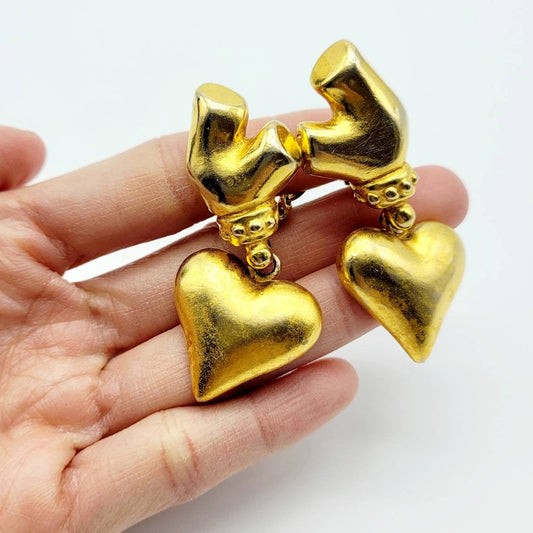 Vintage Christian Lacroix heart Earrings - Secondista