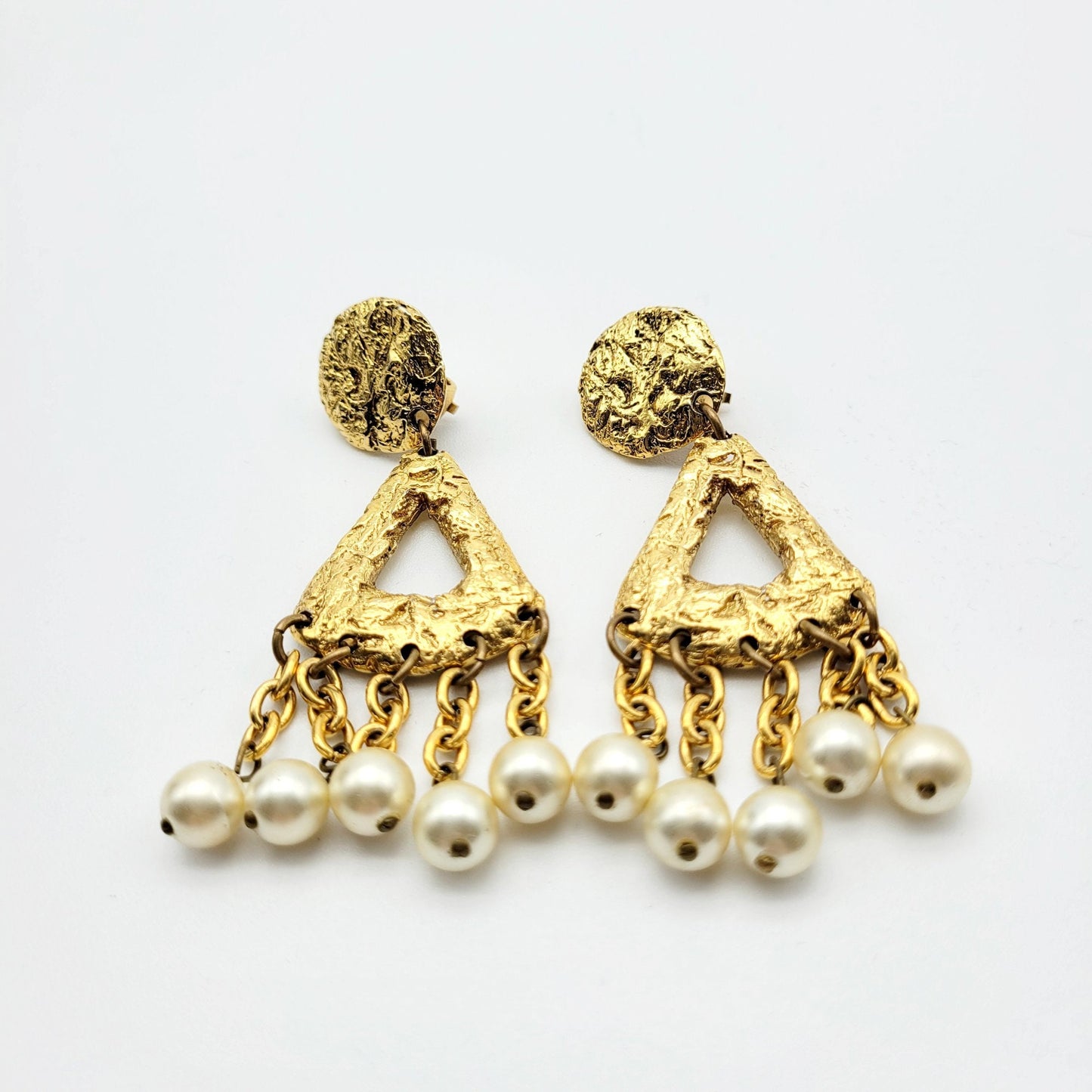 Vintage Jacky De G dangle faux pearl Earrings - Secondista