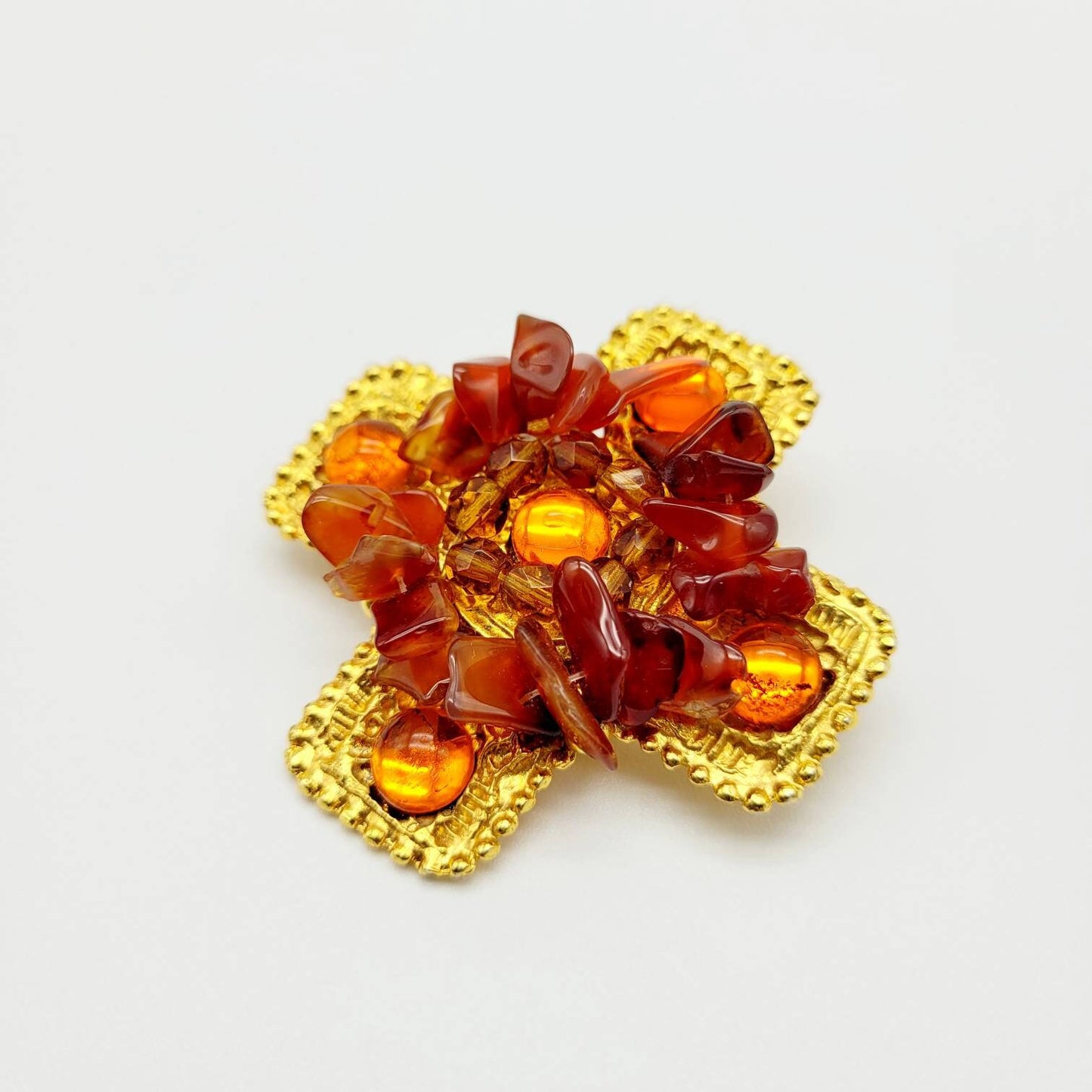 Vintage Gorgeous JeanLouis Scherrer glass Brooch - Secondista