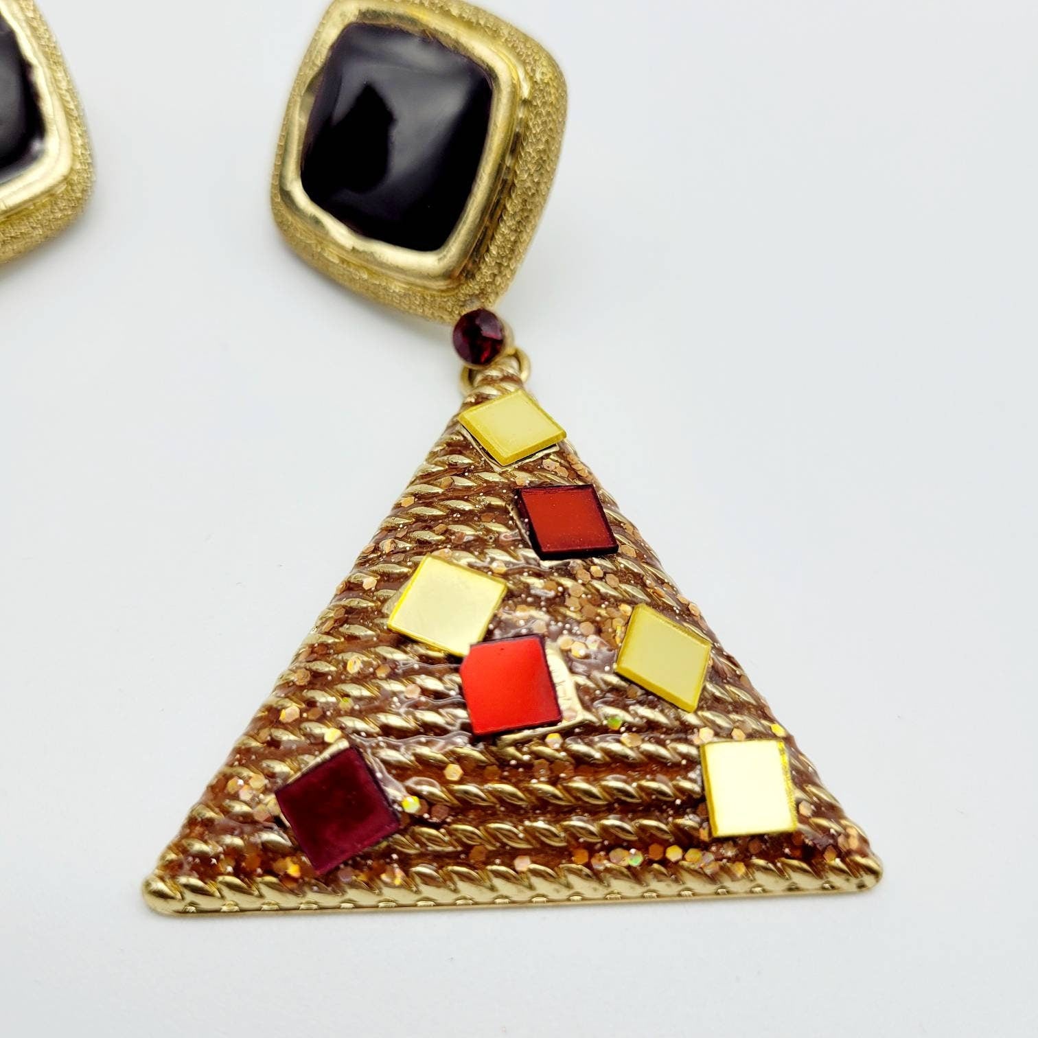 Vintage Unsigned French dangle Earrings - Secondista