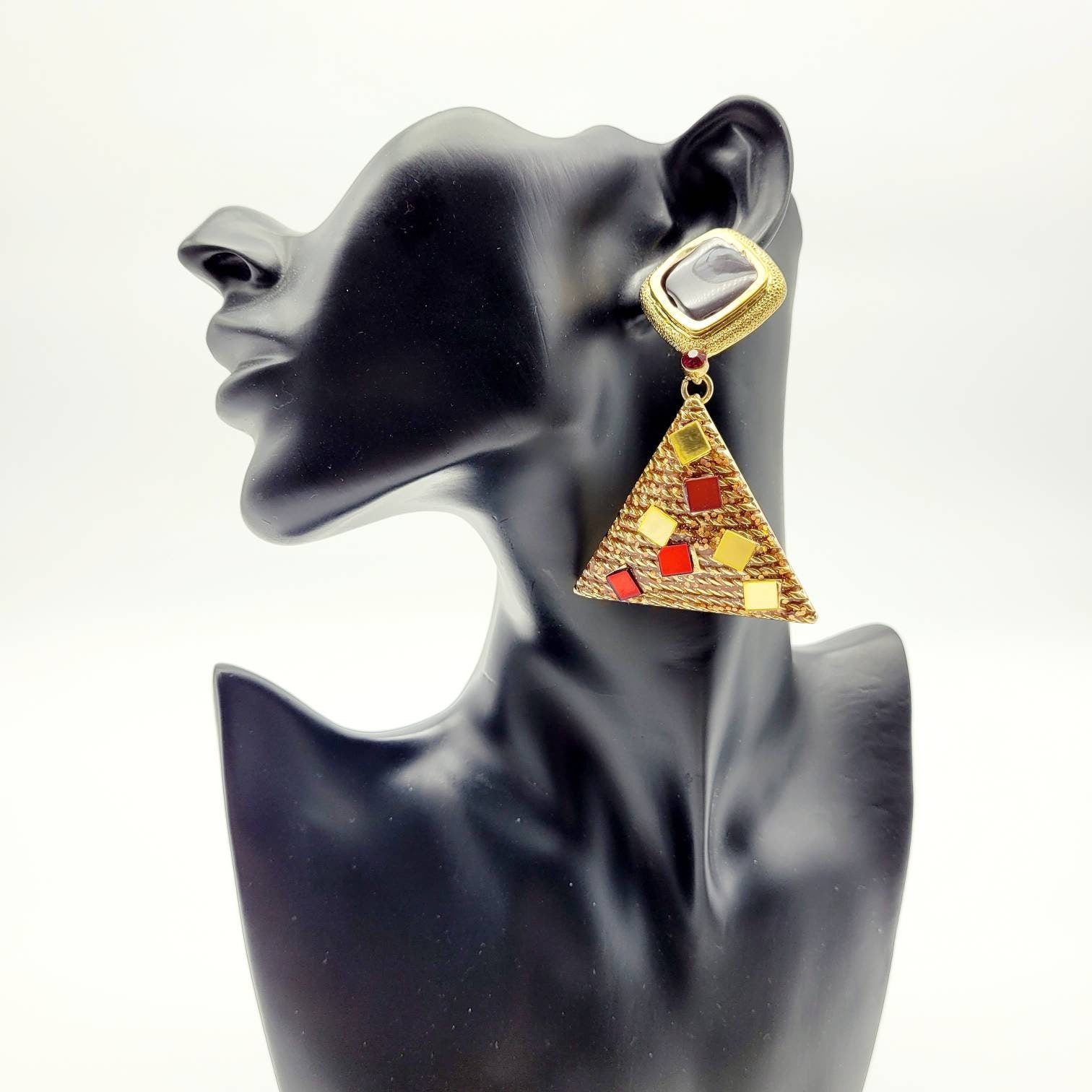 Vintage Unsigned French dangle Earrings - Secondista