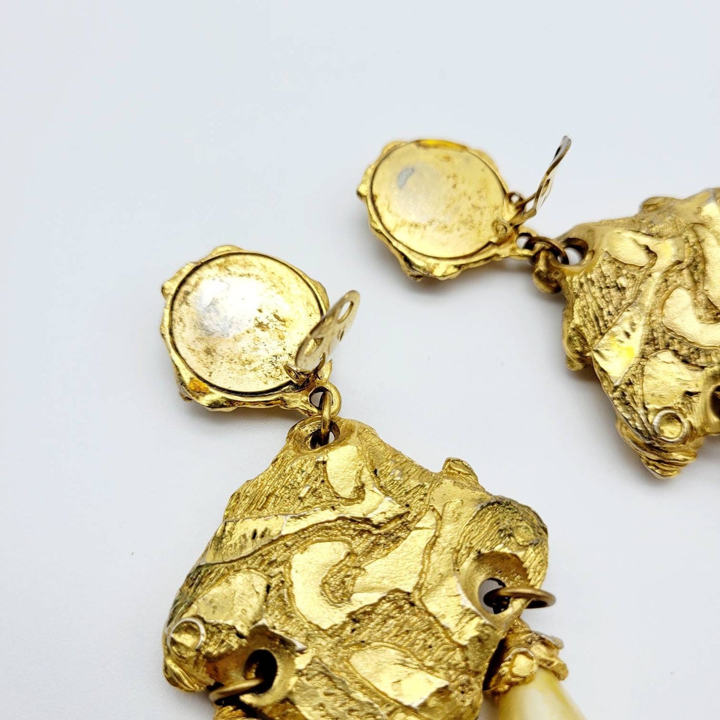 Vintage Jacky De G faux pearl dangle Earrings - Secondista