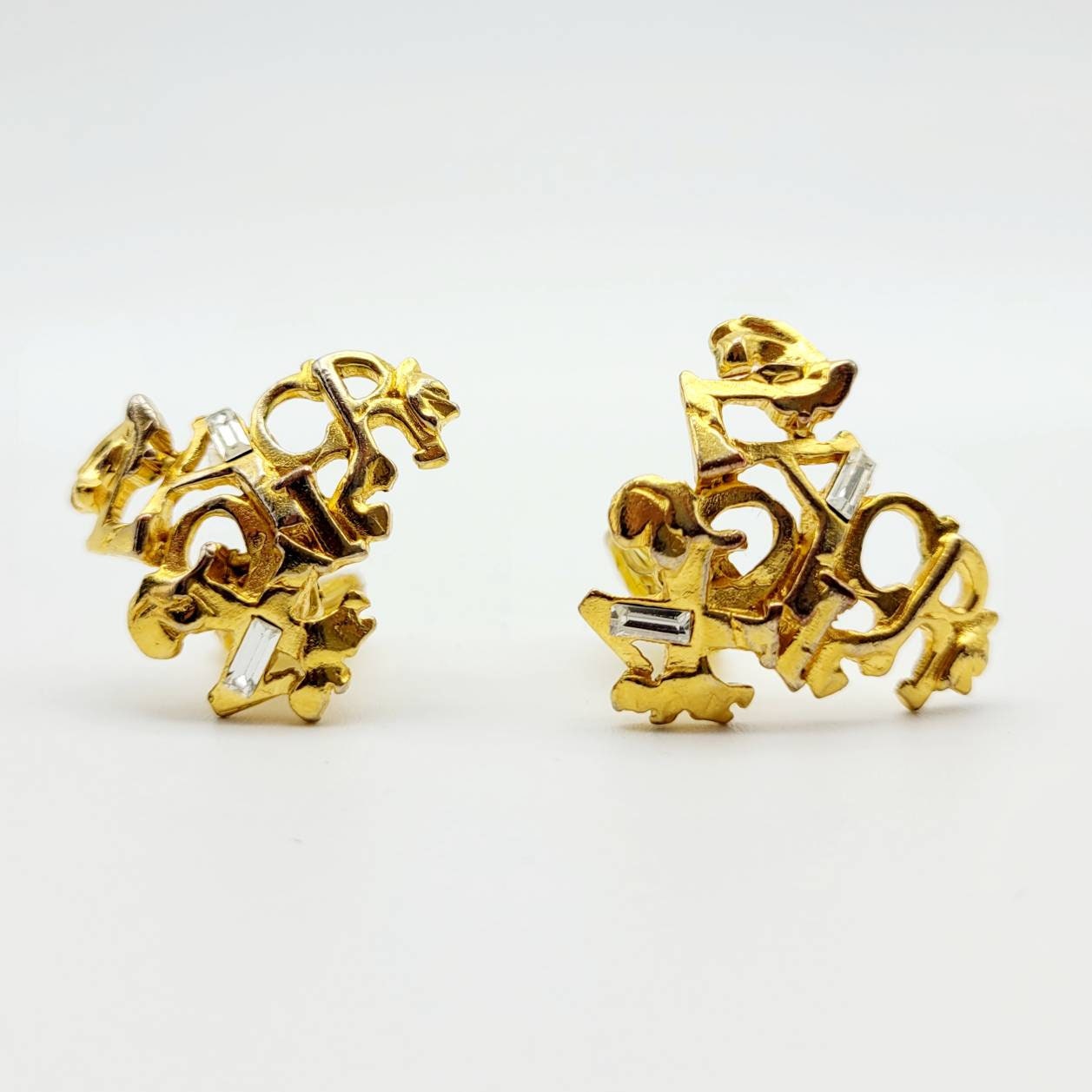 Vintage Christian Lacroix spell out Earrings - Secondista