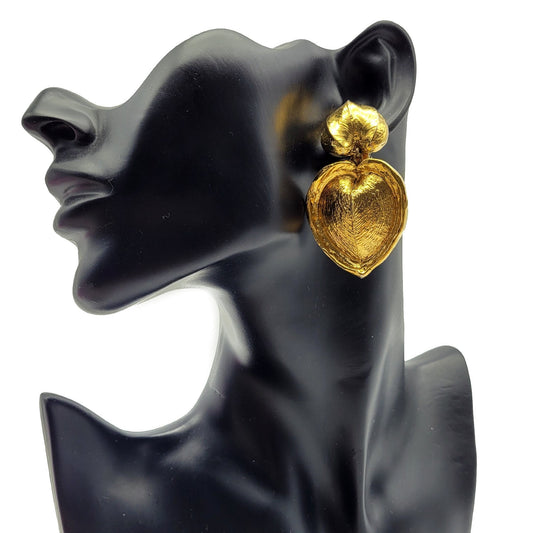 Vintage Sens Privé heart drop Earrings - Secondista