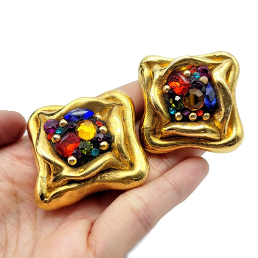 Vintage oversized Jacky De G Earrings - Secondista