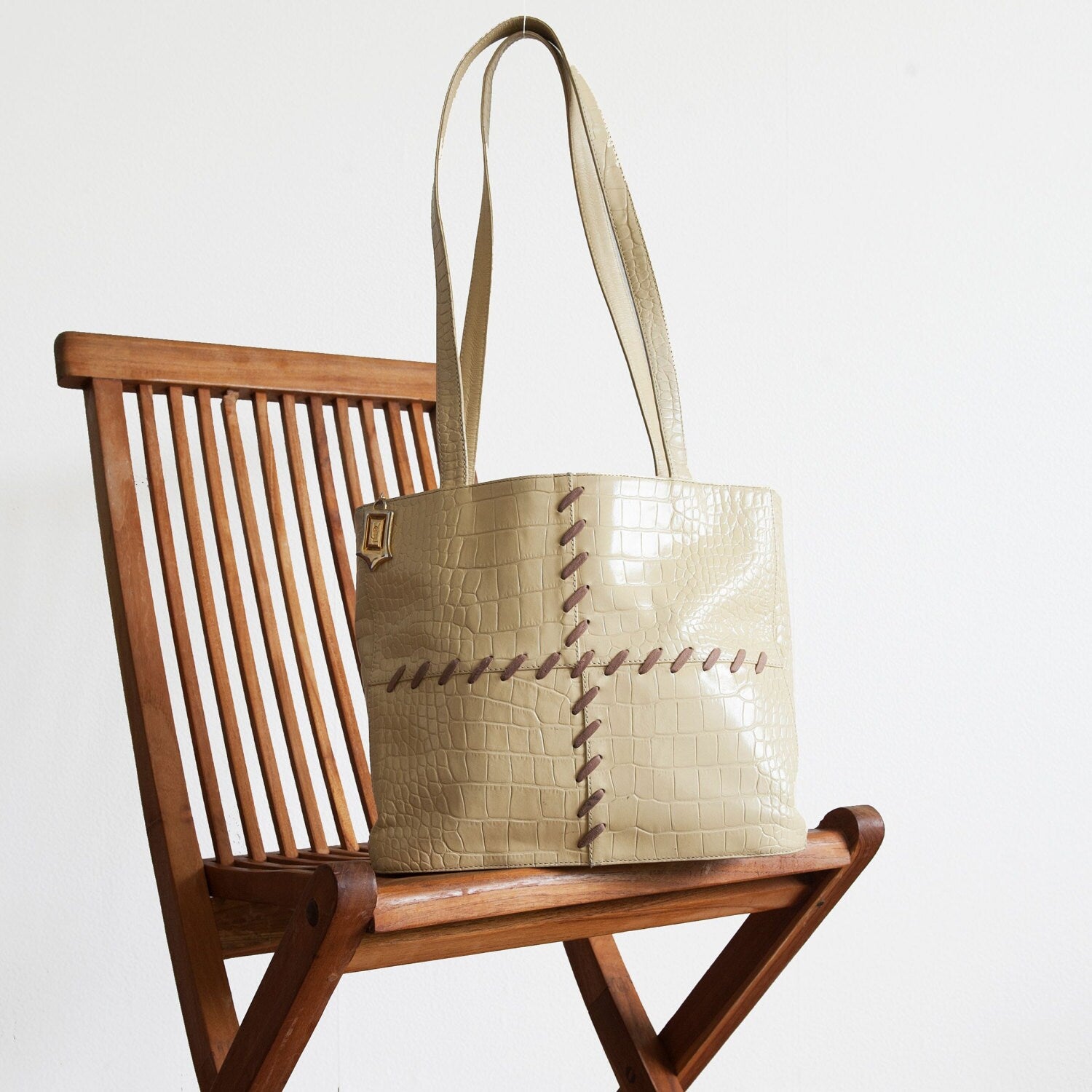 Vintage Yves Saint Laurent offwhite Tote Bag - Secondista